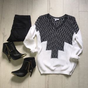 black and white bcbgeneration sweater